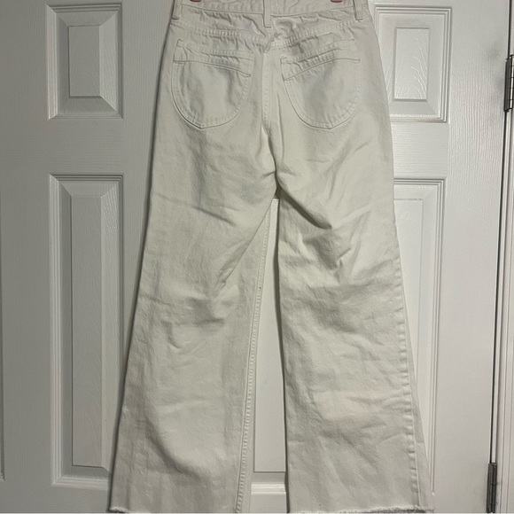 Free People High Rise Straight Flare Jeans White - Picture 3 of 12
